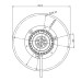 Вентилатор 400m3/h 72W  Датчик Хол 